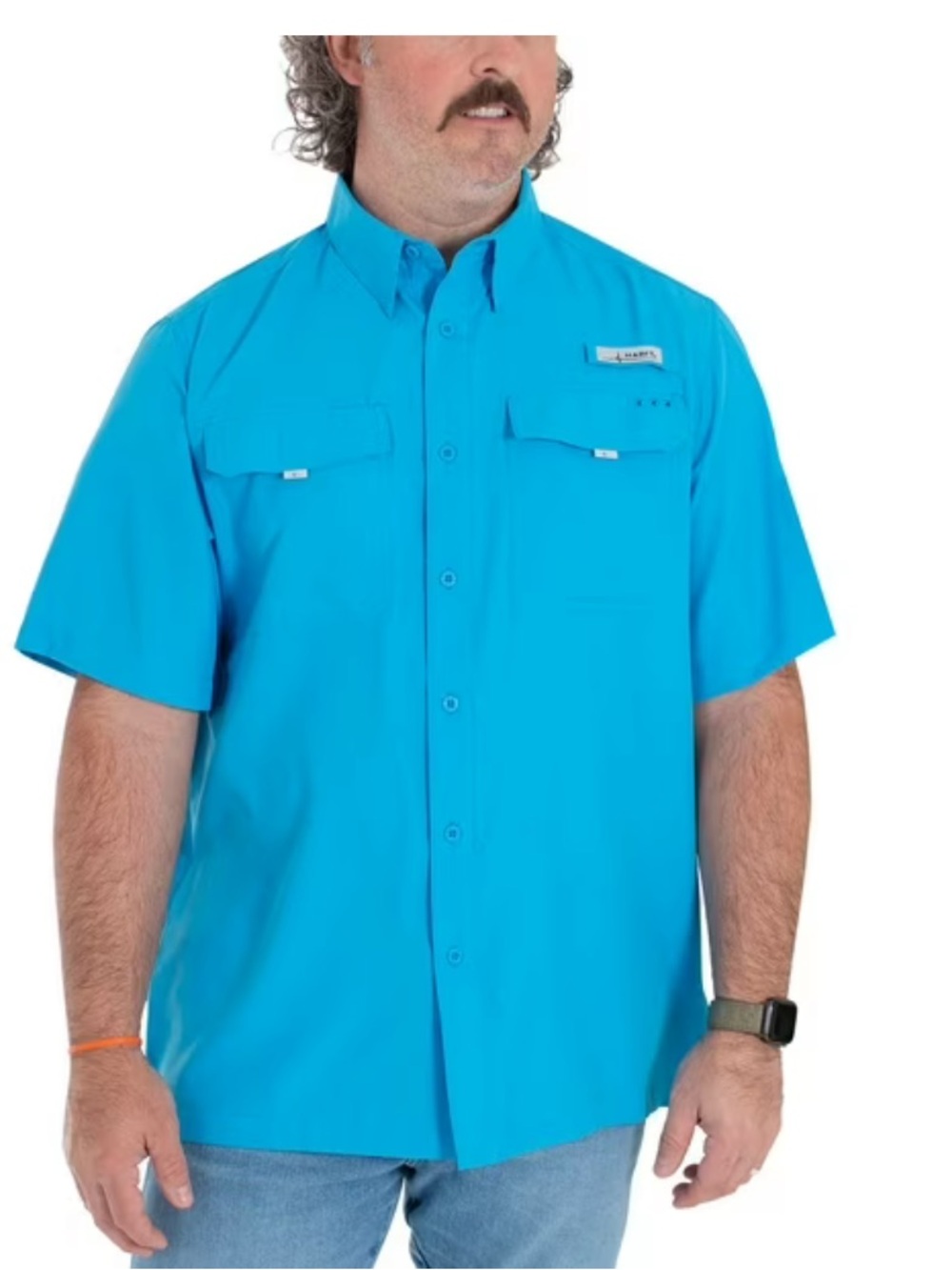 OFFLINE Habit Men's Short-Sleeve River Shirt - Turquoise Blue
